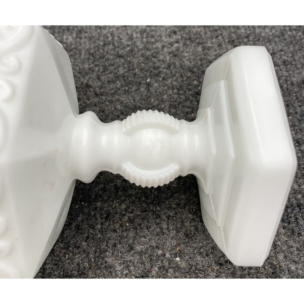 Vintage Westmoreland White Milk Glass Scroll Hexagonal Pedestal Candy Dish Bowl - Picture 7 of 9